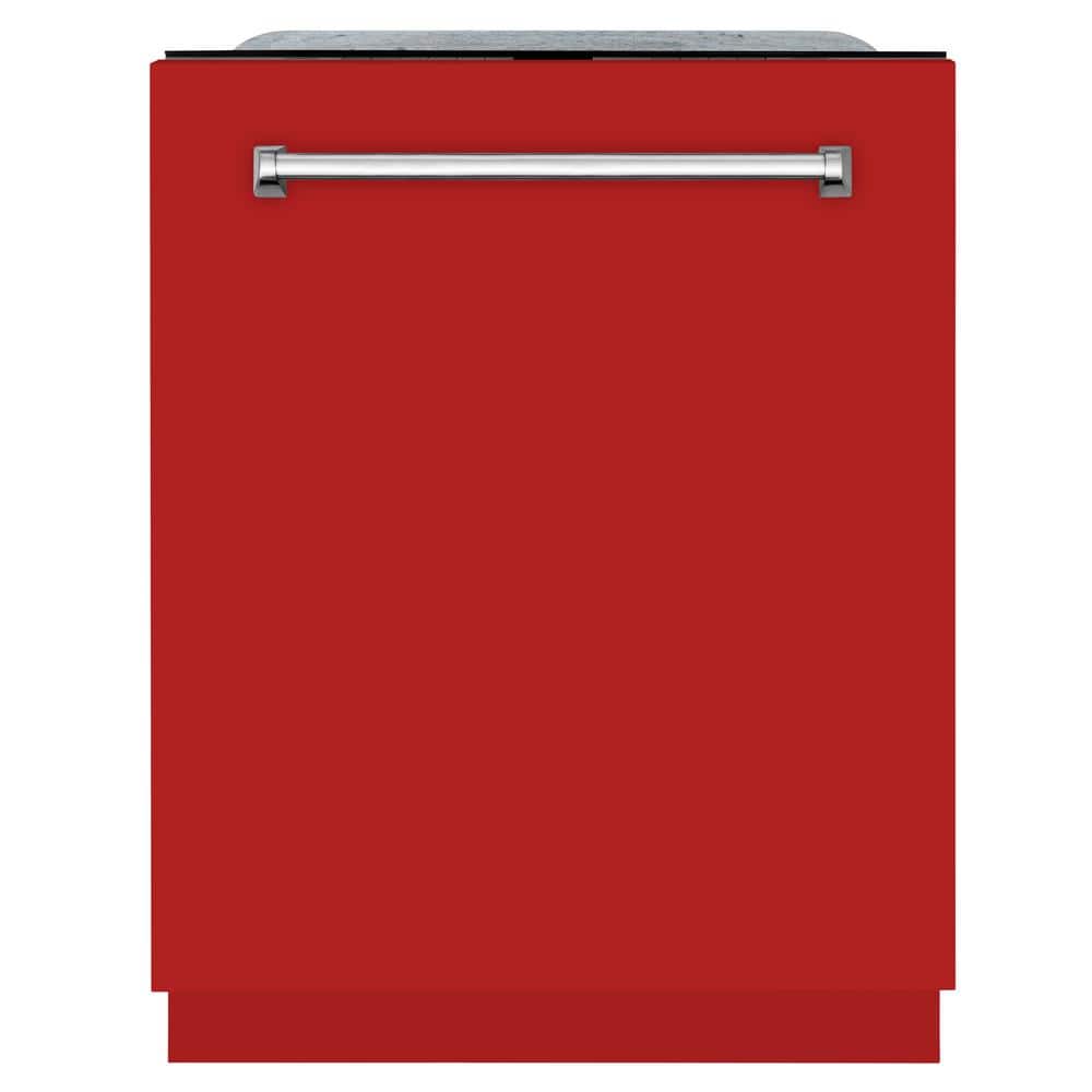 Monument Series 24 in. Top Control 6-Cycle Tall Tub Dishwasher with 3rd Rack in Red Matte