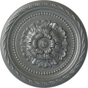 11-1/2 in. x 1 in. Palmetto Urethane Ceiling Medallion, Platinum