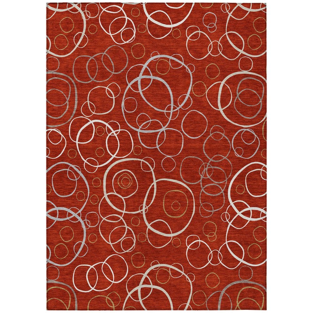 Chantille Machine Washable Indoor/Outdoor Abstract ACN2408 Red 3 ft. x 4 ft. Area Rug price history on PriceWatchPro