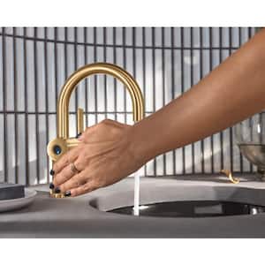 Cia Motionsense Wave Touchless Single-Hole Bathroom Faucet in Brushed Gold