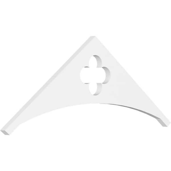Ekena Millwork 1 in. x 36 in. x 13-1/2 in. (9/12) Pitch Turner Gable Pediment Architectural Grade PVC Moulding