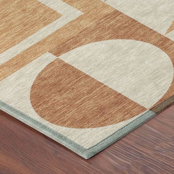 Chantille Machine Washable Indoor/Outdoor Abstract ACN2607 Paprika 3 ft. x 4 ft. Area Rug