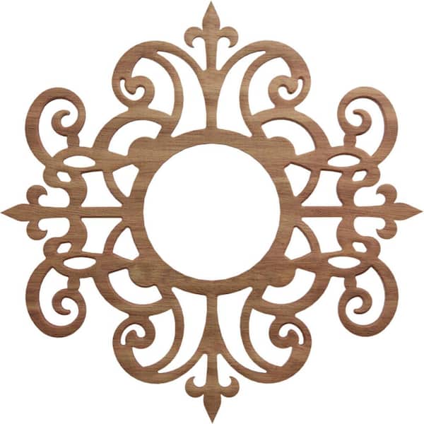 Ekena Millwork 0.375 in. x 5.25 in. x 16 in. Wood Medallion Moulding