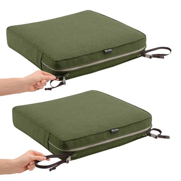 Classic Accessories Montlake FadeSafe Water-Resistant 44 x 20 x 3 inch Patio Chair Cushion Heather Fern