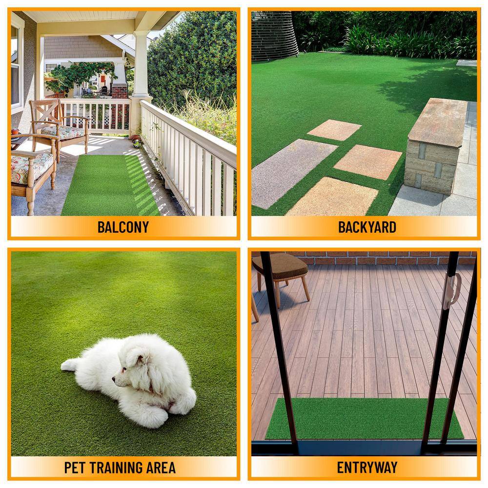 Green Artificial Turf Golf Hitting Mat with Latex Backing
