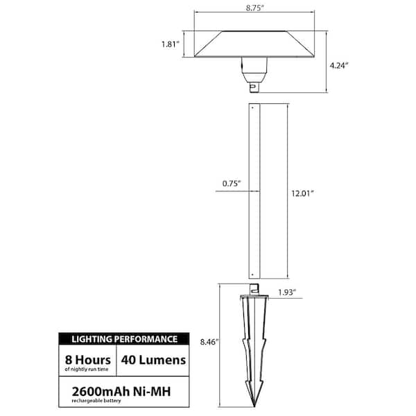 Feit Electric 3010303 4 in. Onesync Solar Power Metal Square Hanging Pathway Light Bronze