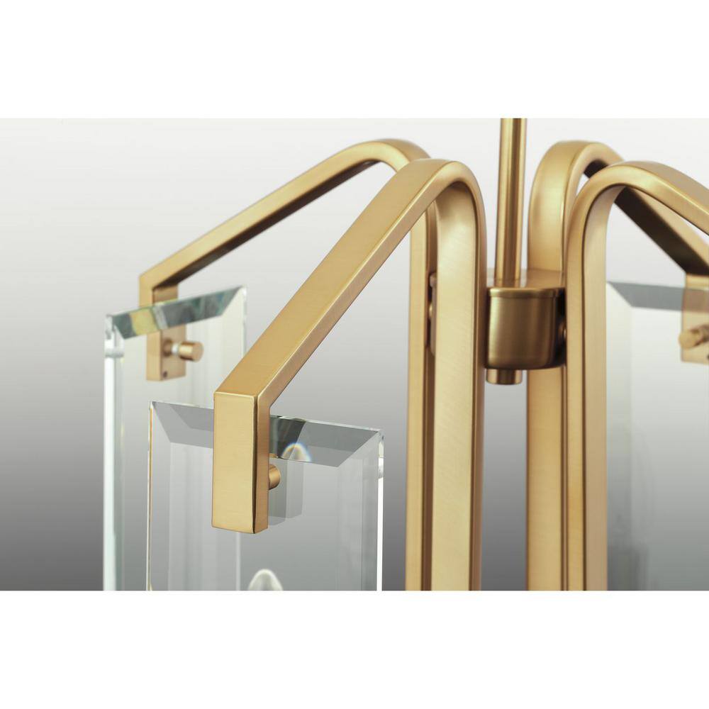 Cahill Brushed Bronze 3-Light Vanity with Clear Glass