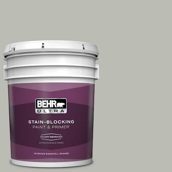 BEHR ULTRA 5 gal. #N380-3 Weathered Moss Extra Durable Eggshell Enamel Interior Paint & Primer