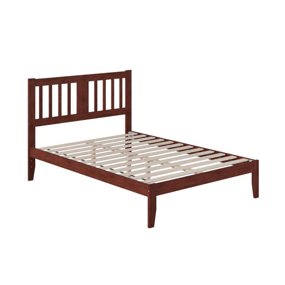Tahoe Classic Walnut Mission-Inspired Full Bed with USB Charger