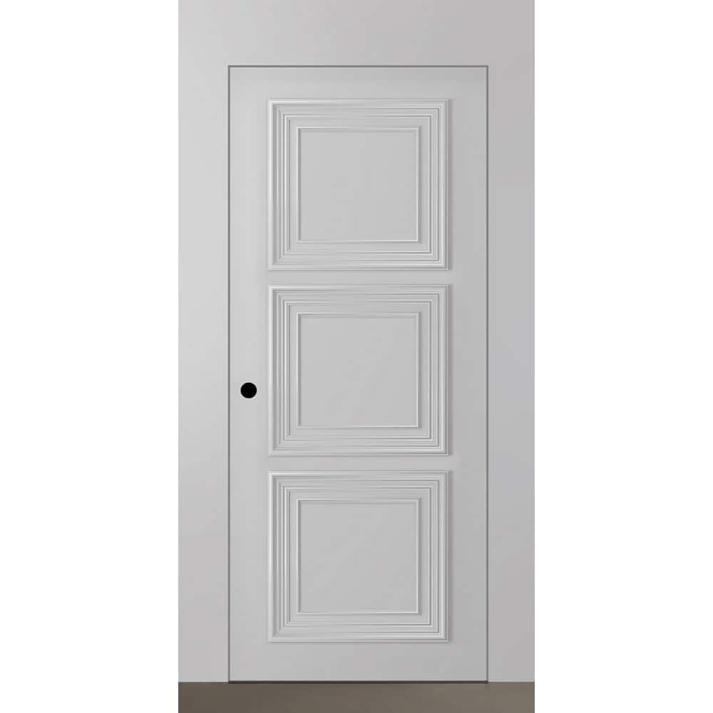 Palazzo 3-Panel 24 in. x 80 in. Left-Handed Primed Composite Wood Single Prehung Interior Door with Hidden Frame Regular price history on PriceWatchPro