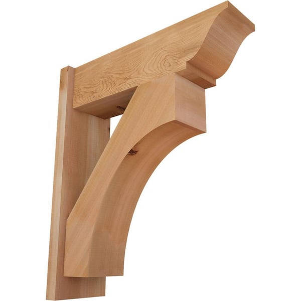 Ekena Millwork 8 in. x 28 in. x 24 in. Westlake Traditional Smooth Western Red Cedar Outlooker