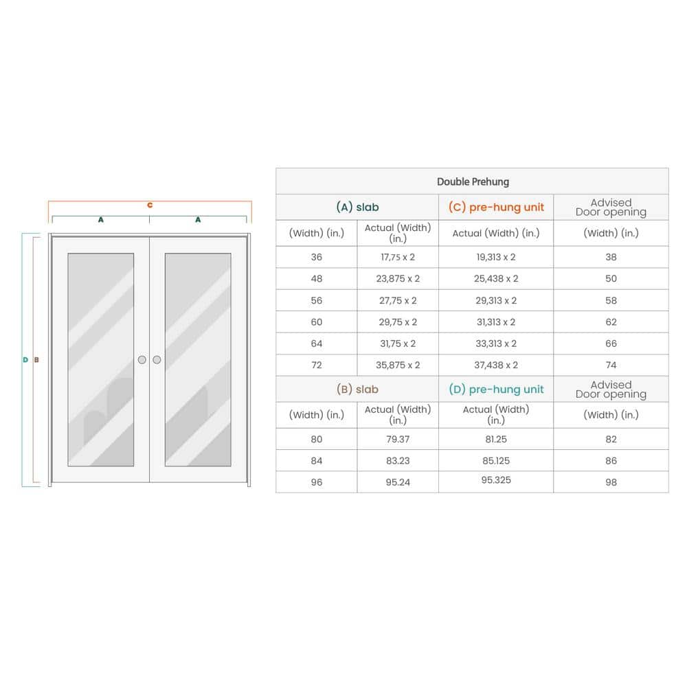 Polar White 10 Lite Frosted Glass French Door with Satin Nickel Hinges