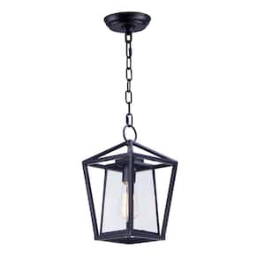 Artisan 8 in. Wide Black 1-Light Outdoor Hanging Lantern