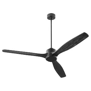 Reni 65 in. 3 Blade Dry Listed Matte Black Ceiling Fan