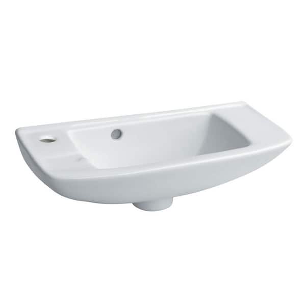 RENOVATORS SUPPLY MANUFACTURING West Edgewood 20 in. Wall Mounted Bathroom Sink in White with Overflow