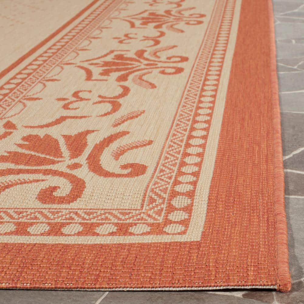 Round Natural Terra Synthetic 9' x 12' Easy-Care Area Rug