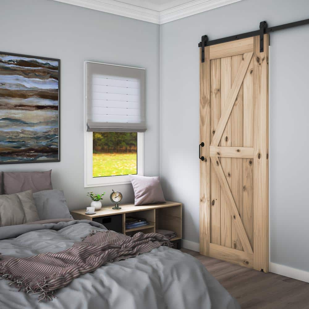 72-Inch Matte Black Steel Single Barn Door Kit