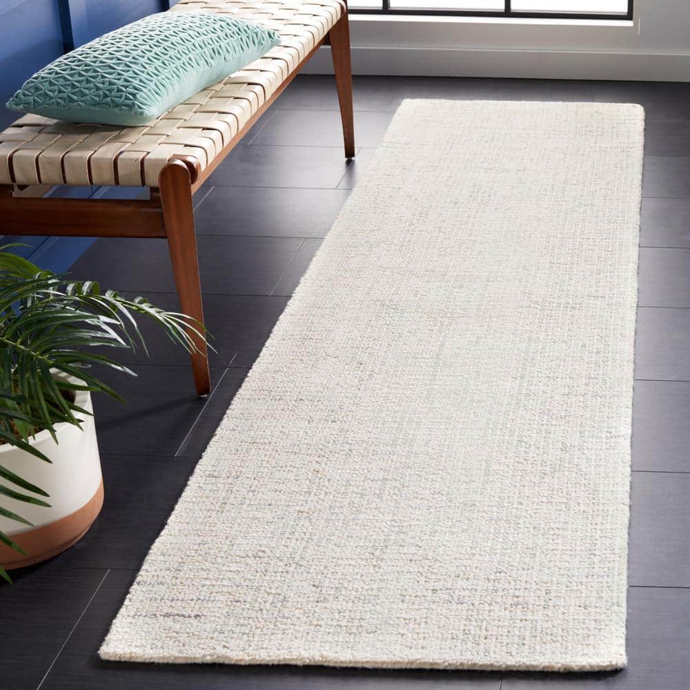 Abstract 2 ft. x 22 ft. Ivory/Light Gray Speckled Runner Rug price history on PriceWatchPro