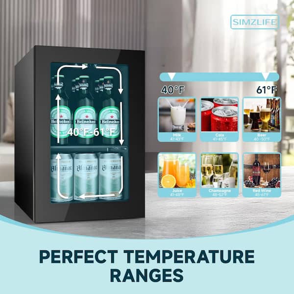 SIMZLIFE 11 in. Single Zone 6-Wine Bottles and 24-Cans
