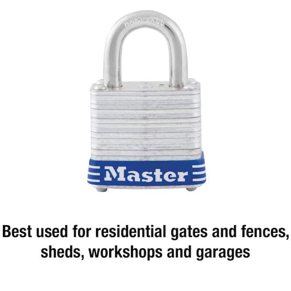 Outdoor Padlock with Key, 1-1/8 in. Wide