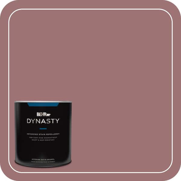 BEHR DYNASTY 1 qt. #QE-05 Regal Rose Satin Enamel Interior Stain-Blocking Paint & Primer