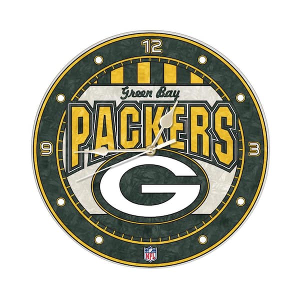 The Memory Company NFL 12 in. Packers Art Glass Clock