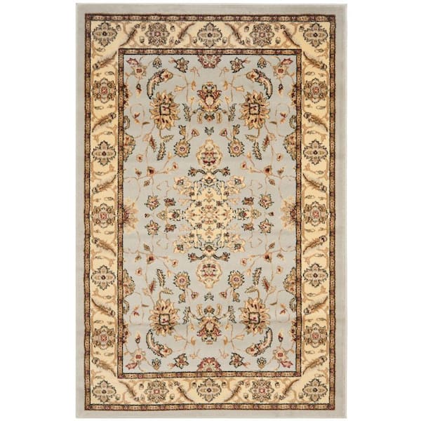 SAFAVIEH Lyndhurst Gray/Beige 4 ft. x 6 ft. Floral Speckled Area Rug