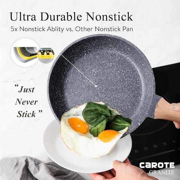 Carote Nonstick Cookware Sets, 17 Pcs Granite Non Stick Pots and