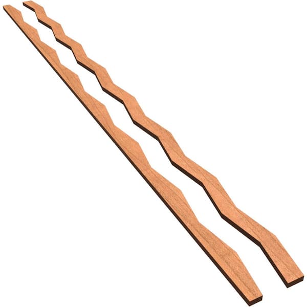 Ekena Millwork Eastport 47 in. H x 0.375 in. W Slatwall Panels in Cherry 44-Pack