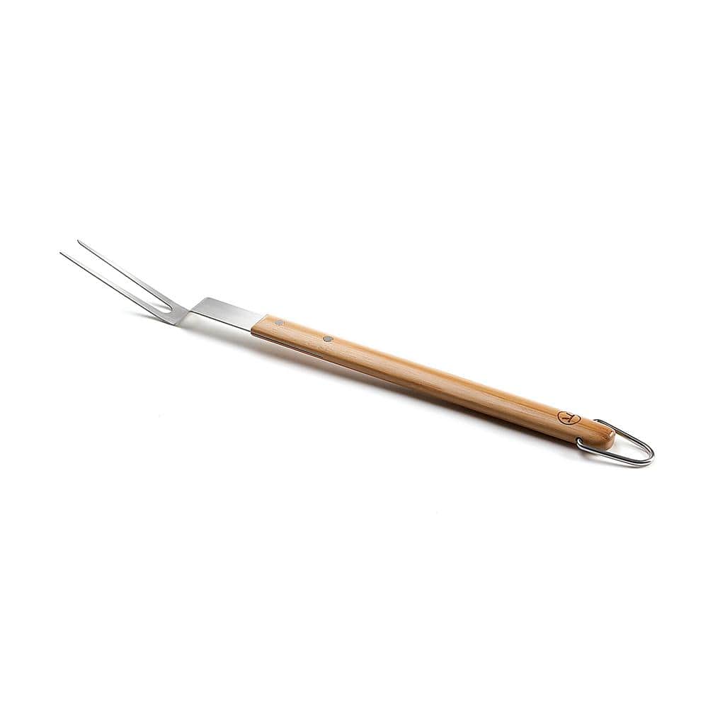 Stainless Steel and Bamboo Grill Tool Set, 4-Piece