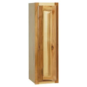 Hampton 9 in. W x 12 in. D x 30 in. H Assembled Wall Kitchen Cabinet in Natural Hickory