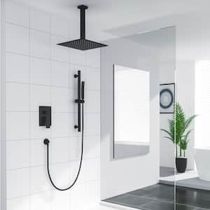 1-Spray Patterns with 1.8 GPM 16 in. Ceiling Mounted Dual Shower Head in Oil Rubbed Bronze