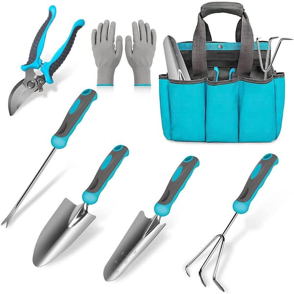 7-Piece Heavy-Duty Stainless Steel Garden Tool Set