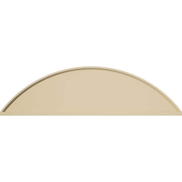48 in. W x 13 in. H x 2 in. P Segment Arch Smooth Signature Urethane Pediment, Primed Tan