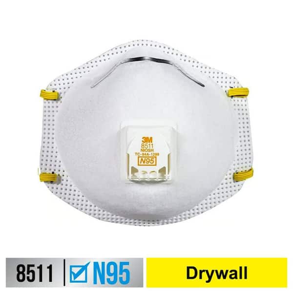 8511 N95 Drywall Sanding Disposable Respirator with Cool Flow Valve (2-Pack)