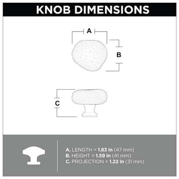 1-1/2 in. (38mm) Satin Nickel and Natural Aqua Sea Glass Cabinet Knob (10-Pack)