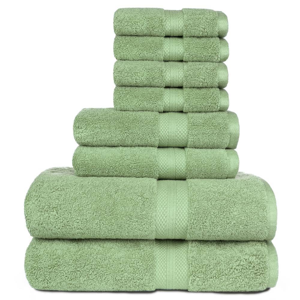 Reviews for Sarajane 8Piece Dusty Sage Solid Cotton Bath Towel Set