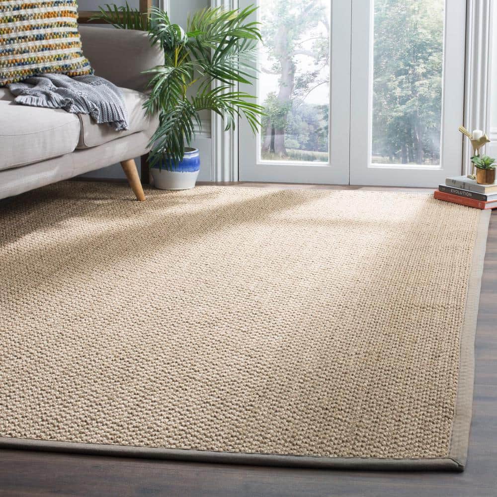 Handmade Natural Fiber Gray Sisal Area Rug 2'6" x 4'