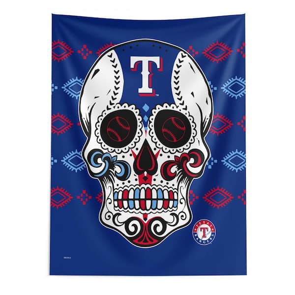THE NORTHWEST GROUP MLB Rangers Candy Skull Printed Wall Hanging