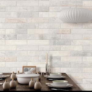Brickbold Almond 3 in. x 13 in. Glazed Porcelain Floor and Wall Tile (13.35 sq. ft. / case)