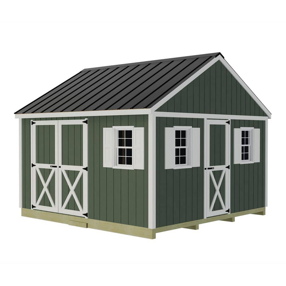 Backyard Basecamp 12 ft. x 12 ft. Wood Shed Kit with Spacious Barn Doors and Extra Walk-In Door price history on PriceWatchPro