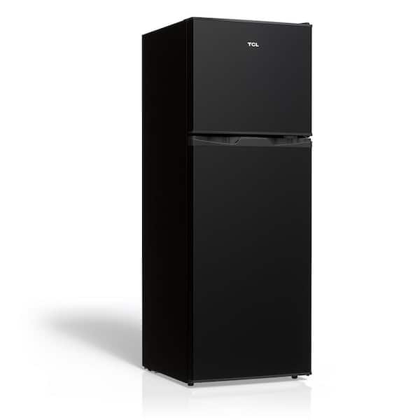 AT-mini ブラック TCL 4.7 cu. ft. 2-Door Mini Refrigerator in Black with Top Freezer