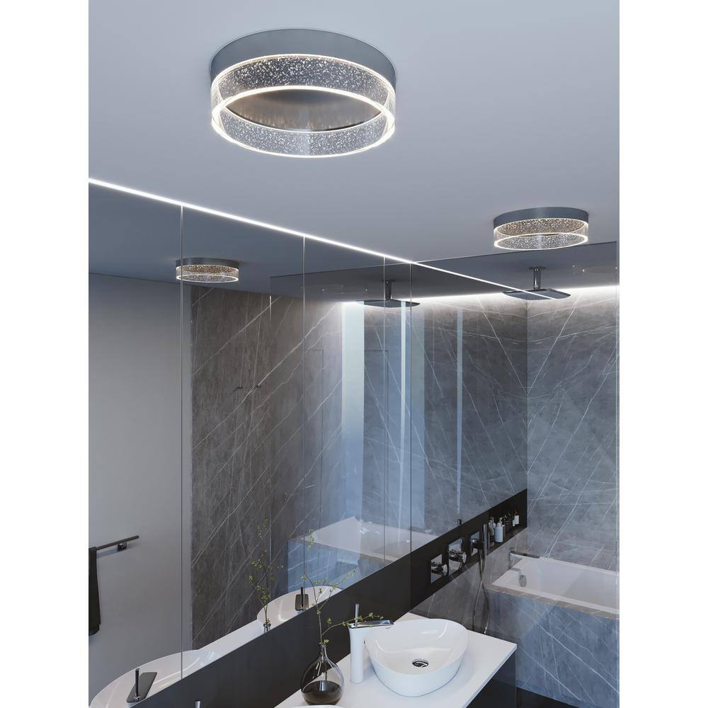 Maggie 16" Satin Nickel LED Flush Mount Light