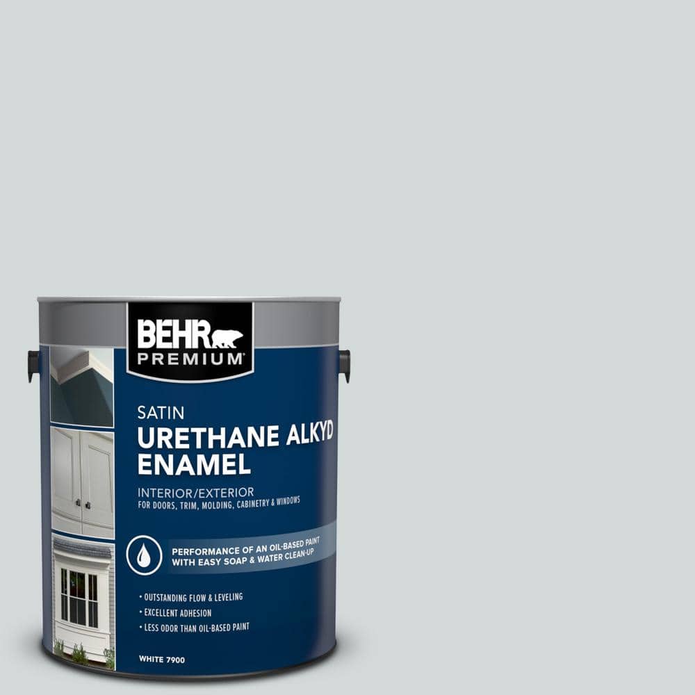 BEHR PREMIUM 1 gal. PPU2612 Solemn Silence Urethane Alkyd Satin Enamel Interior/Exterior Paint