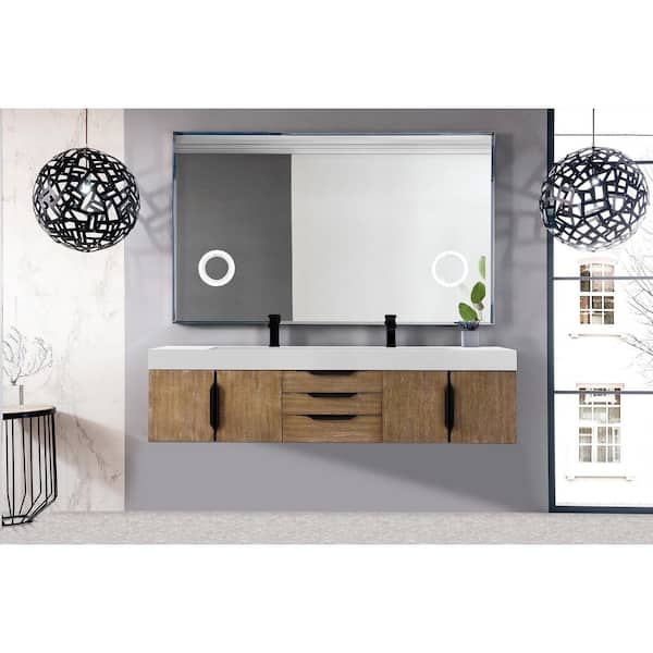 James Martin Vanities Columbia 72.5 in. W x 18.8 in. D x 14.5 in. H Double Bath Vanity Cabinet without Top in Latte Oak
