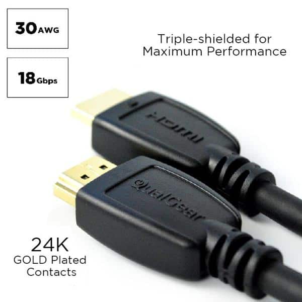 3 ft Slim High Speed HDMI Cable with Ethernet - HDMI to HDMI Mini M/M