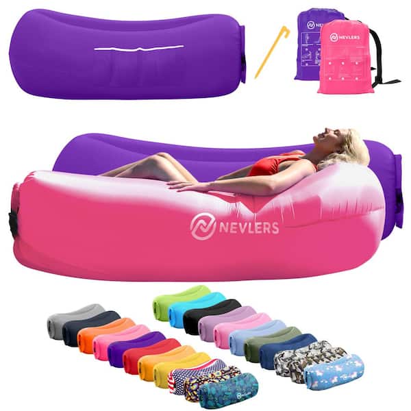 Nevlers Black and Orange Inflatable Loungers with Travel