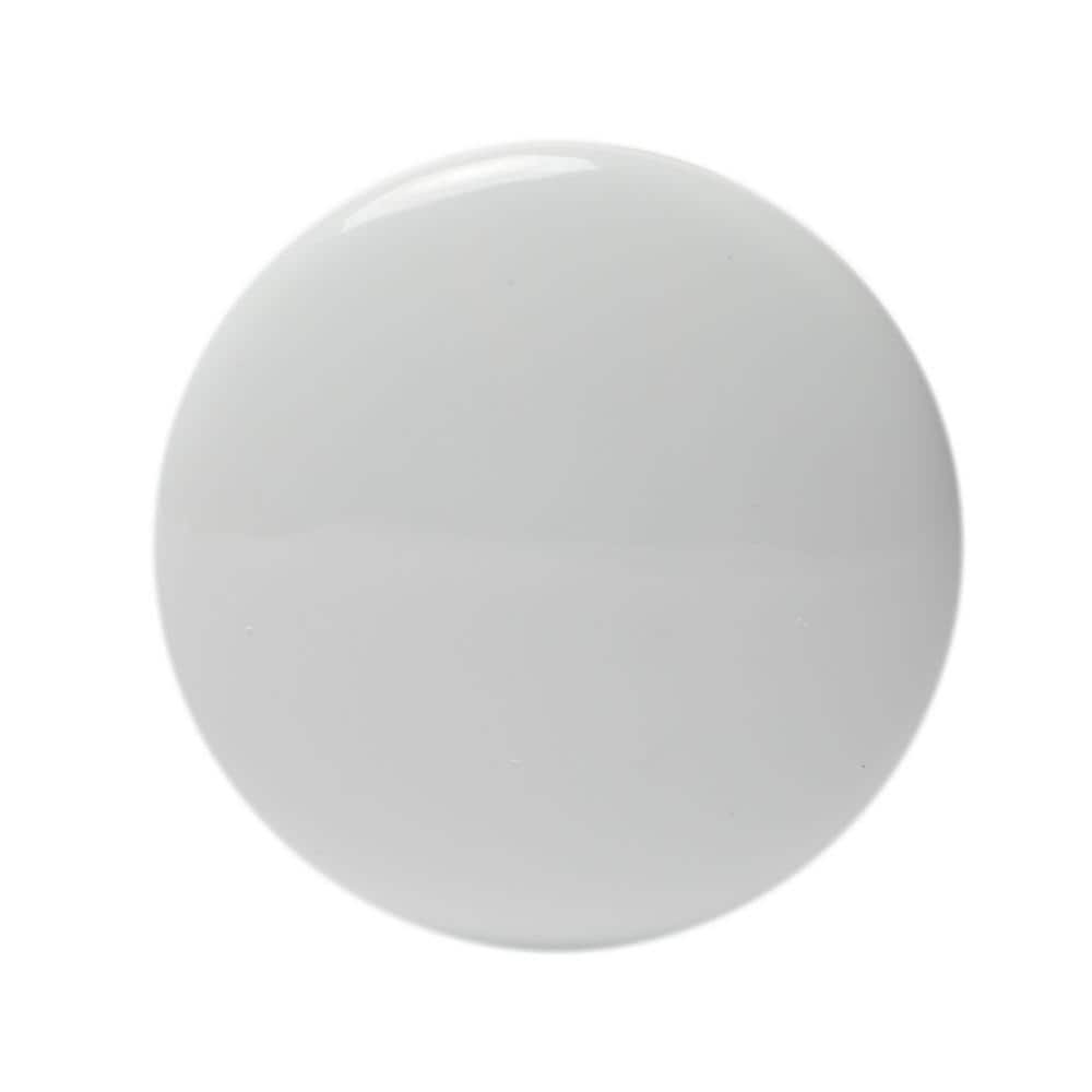 White Ceramic and Brass Mushroom Pop-Up Drain for Sinks