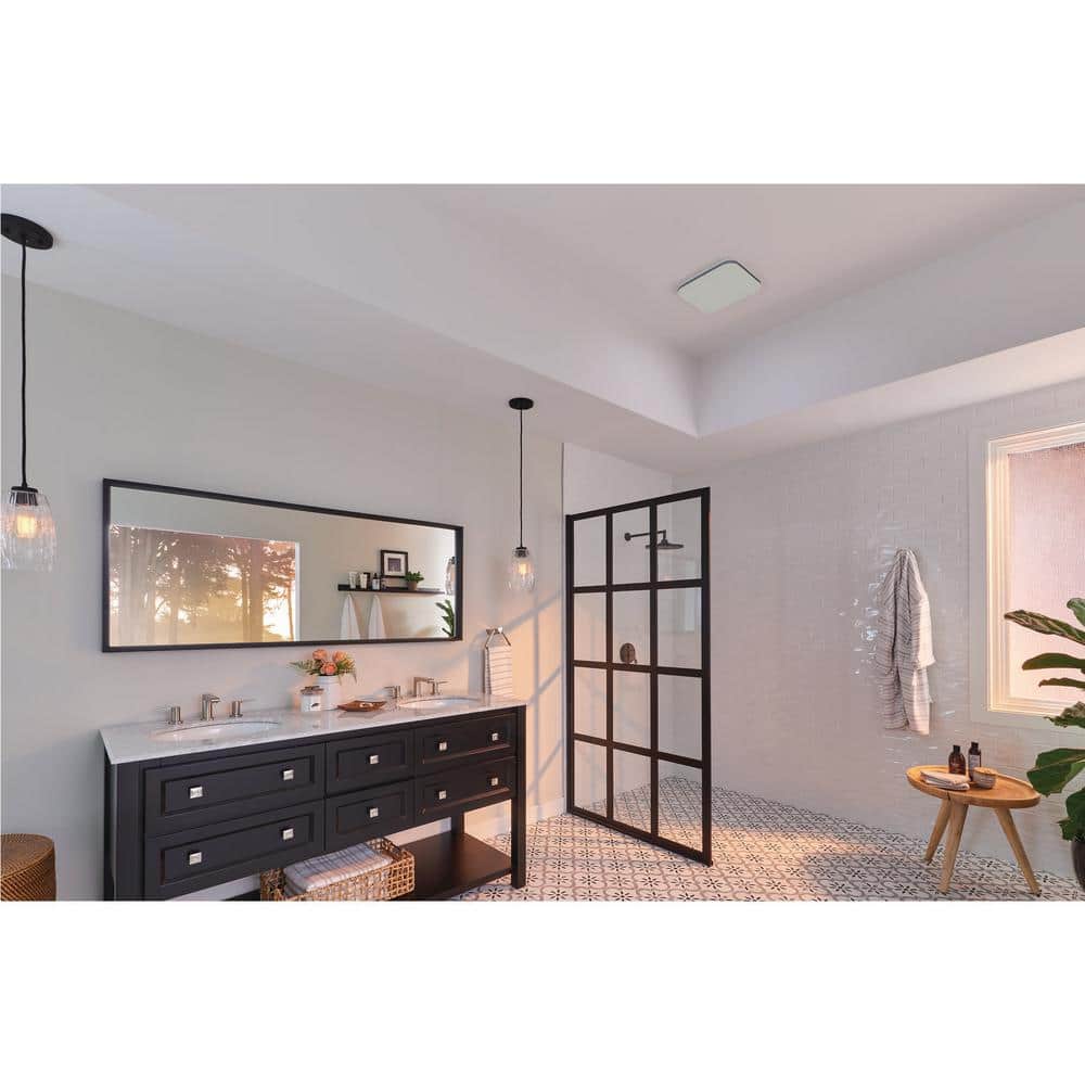 White Steel 80 CFM Bathroom Exhaust Fan