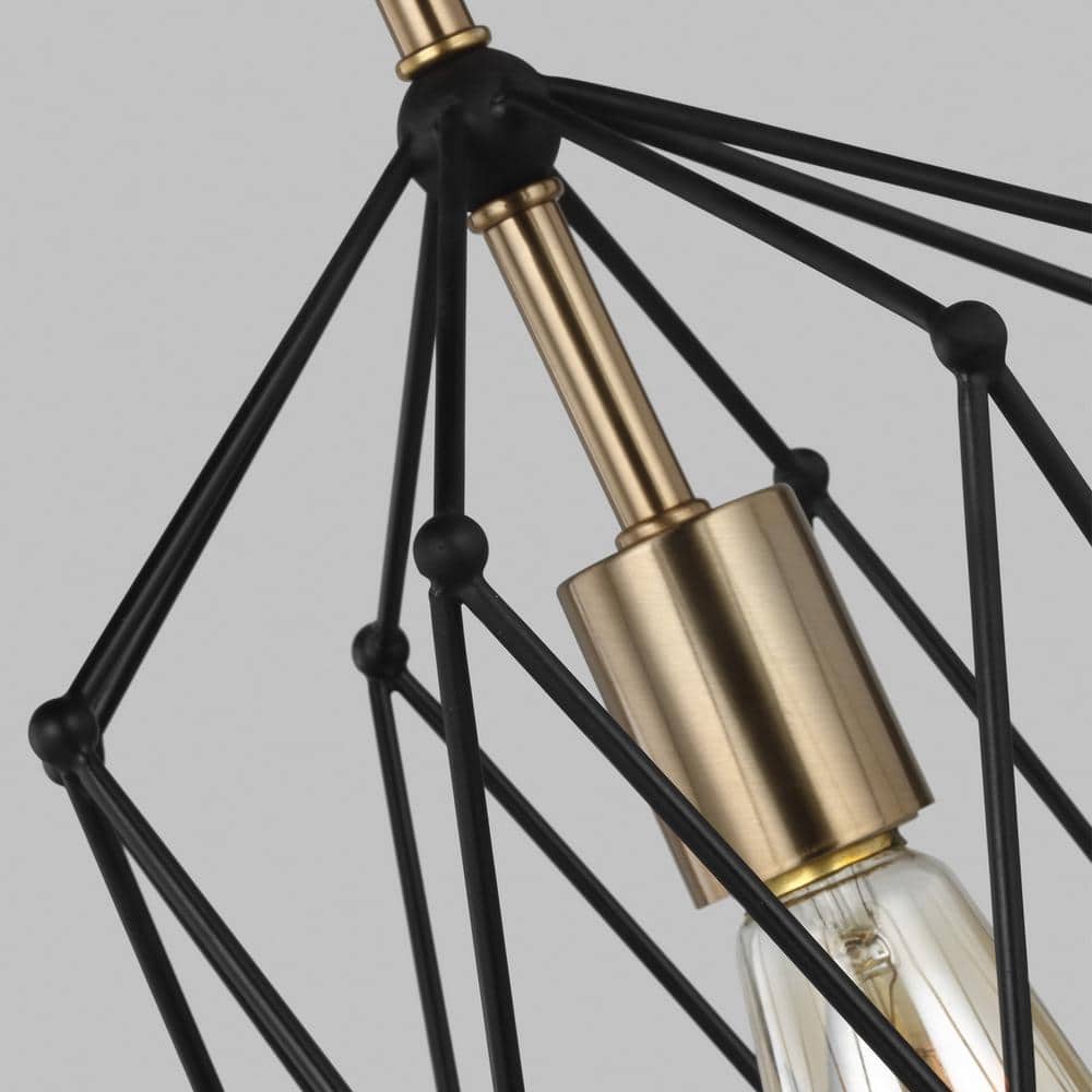 Zarra Contemporary 1-Light Satin Brass Pendant for Indoor/Outdoor